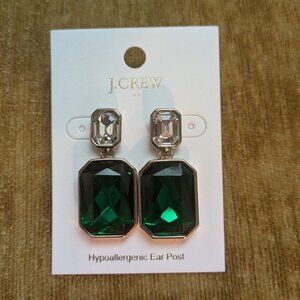 J. Crew crystal drop statement earrings